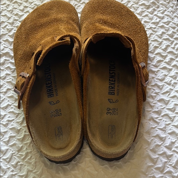 Birkenstock Tan Suede Clogs - Picture 2 of 7